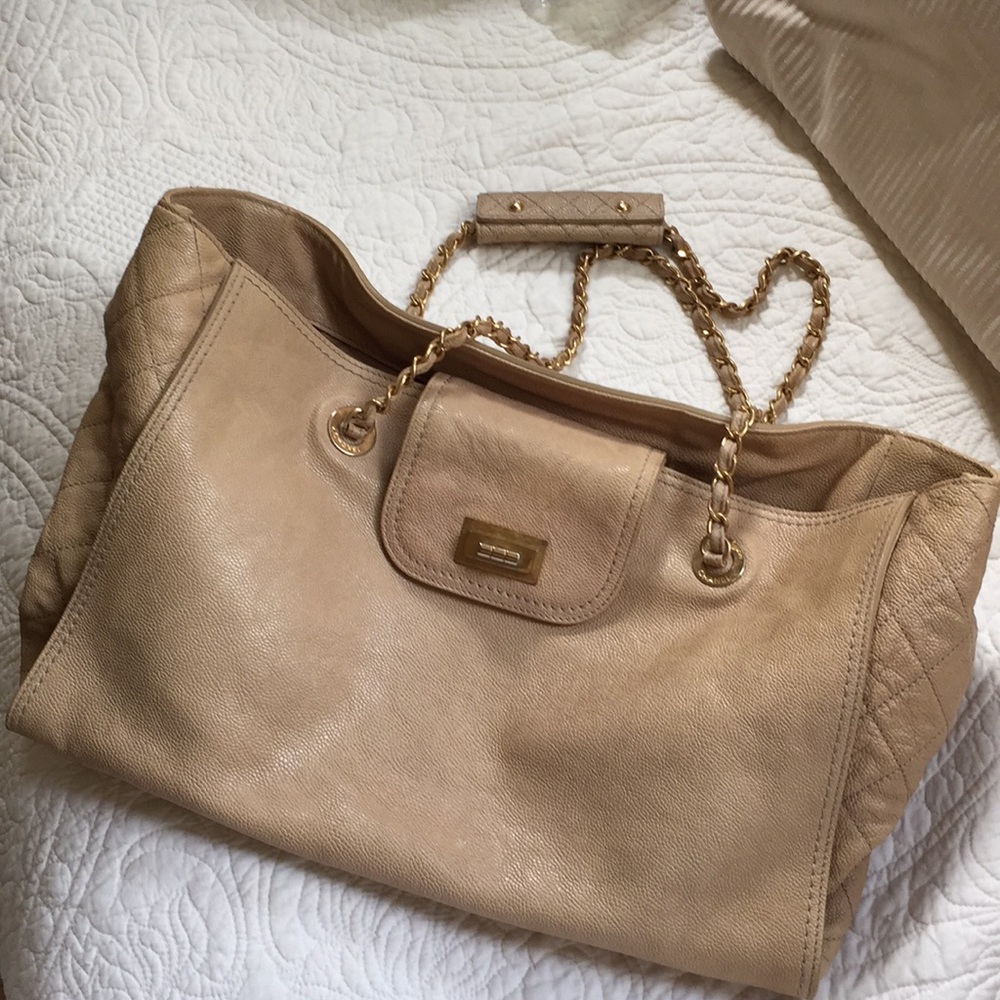 Chanel >30cm Large Shopping Bag Light Beige